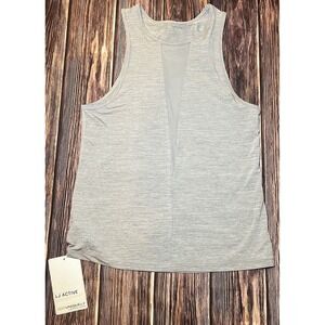 NEW Lorna Jane Durana Active Tank Top Gray Women's Size Small Nylon Stretch Soft